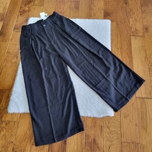 NWT Commense Pants Wide Leg Women's XL Black Minimalist Capsule Pockets